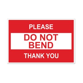300 Labels - Please, DO NOT BEND Sticker Labels, 3 x 2 inch Rectangle Do Not Fold Labels for Handling Instructions, Shipping Warning, Fragile Shipments