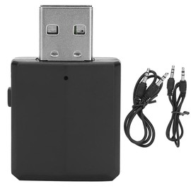 Nunafey USB Wireless Audio Transceiver, Wireless Audio Transceiver ZF-169 Plus Model Lightweight 3.5 mm Interface for Computer