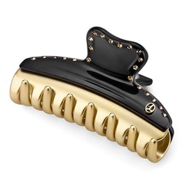 LOVIME - Pinzas para el cabello premium para mujer, pinzas medianas de 7,6 cm para cabello grueso y fino, pinzas negras francesas antideslizantes para