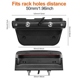 Zaisport Flash Ebike Taillight 220° Wide Visibility, Fits for Rack Holes 50mm, Electric Bike Rear Light 6V-48V with SM/Waterproof Connector (SM Connector)