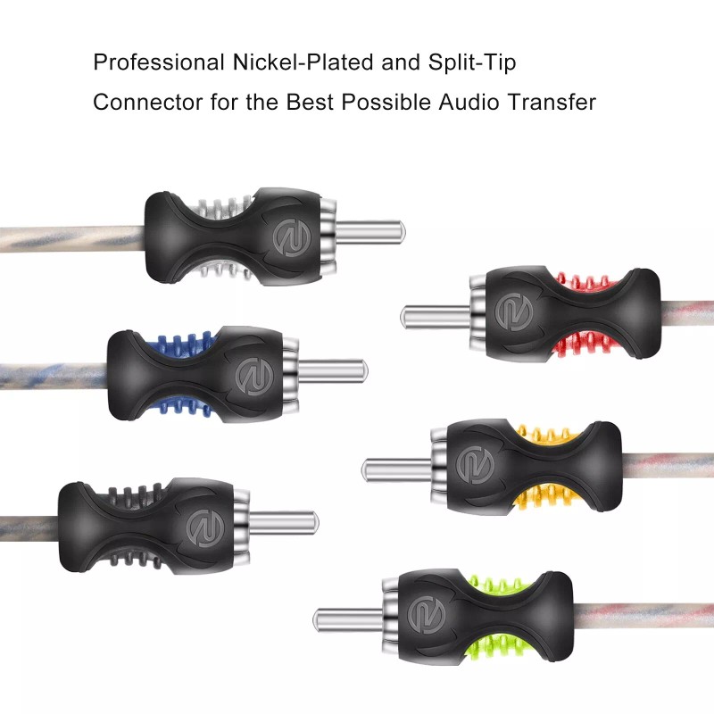 Recoil RCI66 99.99% Oxygen Free Copper 6ft 6-Channel RCA Audio