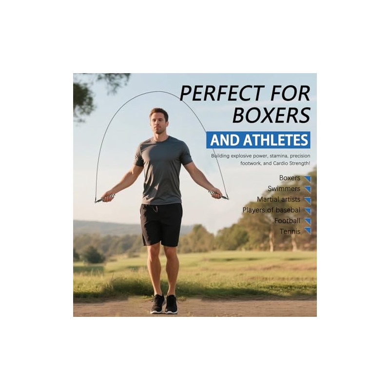 DIY Adjustable Weight Jump Rope (0.4LB /1/2LB/0.7LB /0.8LB) Interchangeable 2mm