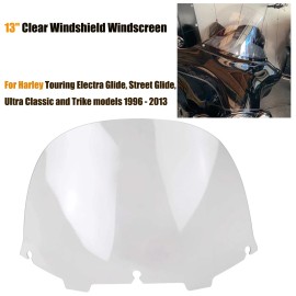 Generic Motor 13" Clear Windshield For Harley Touring Ultra Limited FLHTK 2010-2013