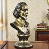 ZKSYLSM Shakespeare Bust Bronze Statue - 12 inches Resin Sculpture