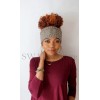 SWAKCouture Messy Bun Headband wrap - Mortar