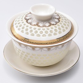 Tenka Tea Line Ling Bowl (Large) 4.2 fl oz (120 ml) (Full Water, 6.1 fl oz (180 ml), Chinese Tea Ceramics