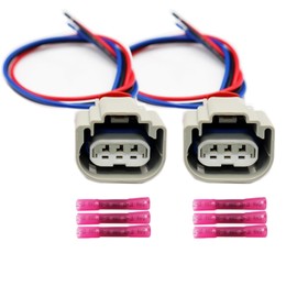 LIZAPUS 2pcs H13 9008 Headlight Connector Compatible with Ford F-150 F150 2004-2019 Pigtail Wire Harness