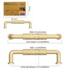 Amerdeco 10 Pack Brushed Gold Hammered Cabinet Pulls 3.75 Inch(96mm)