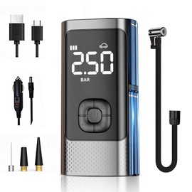 Tire Inflator Portable Air Compressor,Electric Tire Inflator for Car, Portable Air Pump, 150 PSI Tire Pump, Cordless Tire Inflation with Pressure Gauge for Car, Motorcycle, Bike, Ball