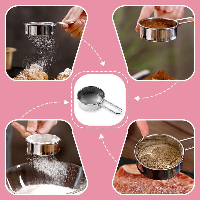Emime 3 in1 Stainless Steel Flour Sifter for Baking 3