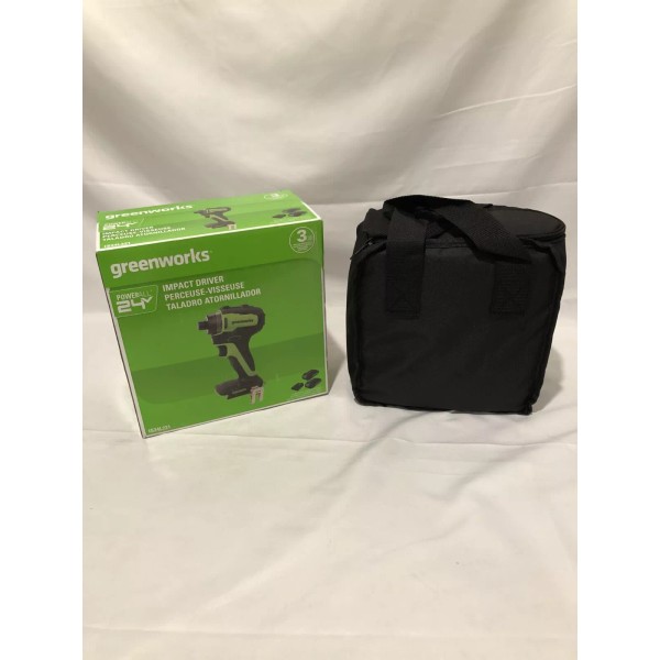 Greenworks 24V Cordless Impact Driver, (2) 2.0Ah Batteries, BAG IS24L221
