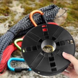 NOLITOY Extension Cord Storage Reel,Black Cord Organizer Plastic Cord Cable Storage Reel for Camping Caravan Or Motorhome