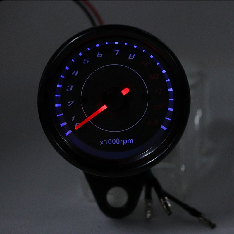 Universal 12V Vintage Motorcycle Tachometer Gauge LED Backlight Auto Accessory
