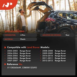 A-Premium Tailgate Handle Release Switch Compatible with Land Rover Range Rover 2003-2012, Rear Side