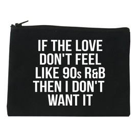 90s RnB Love Cosmetic Makeup Bag Black Large