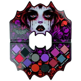 Paleta de Sombras de ojos veganas 12 colores ultra pigmentadas Murcilago Vampiria Malagna Cosmetics (Bathory)                                         
