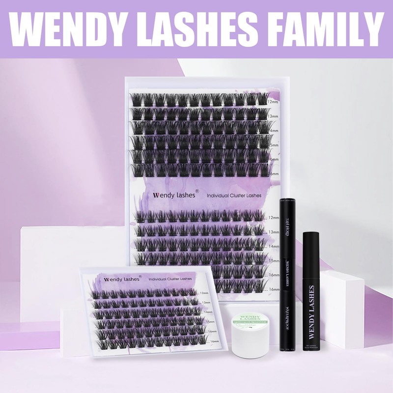 WENDY Lashes Clusters Lash Clusters 60D+80D DIY Eyelash Clusters 3D