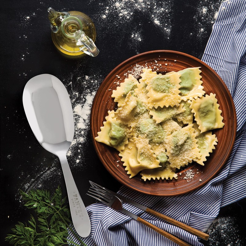 Fante's Pasta Serving Spoon, Stainless Steel, Set of 2, The