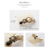 JewelVOX Hair Accessories, Flower & Pearl, Gold Frame, Hair Comb,