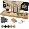 Temple Spring Wooden Bathtub Tray, Bamboo Bathroom Accessories, Bath Tray