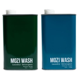 Mozi Wash Laundry Detergent 2 Pack Bundle  -  World's Best Smelling - Ultra Concentrated and Plant Based Container Household Scented Cleaning:_Bundle and Save - 1 Central 1 Alpine Woods