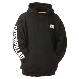 Caterpillar Men's Trademark Banner Hooded Sweatshirt (Regular and Big & Tall Sizes), Black, 3X Large