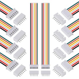 ACEIRMC 10Pairs JST-XH Connector Kit, XH 2.54mm 6 Pin Header Male and Female Connectors Plug Adapter with Flat Wire Cable 200mm 26AWG Compatible with JST XH (6P)