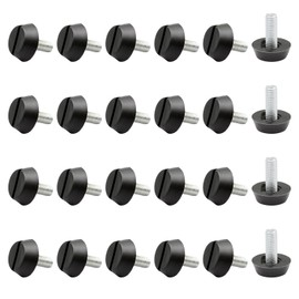 ZOCONE 24 Pcs Furniture Levelling Feet Adjustable Table Feet, M6 x 15mm Furniture Levellers Heavy Duty Furniture Screw Leveling Foot for Table Cabinets Chairs Floor Protector-(一)