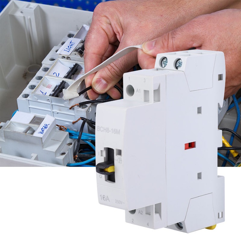 Household AC Contactor Switch BCH8-16M with Manual Function 2P16A 24V1NO