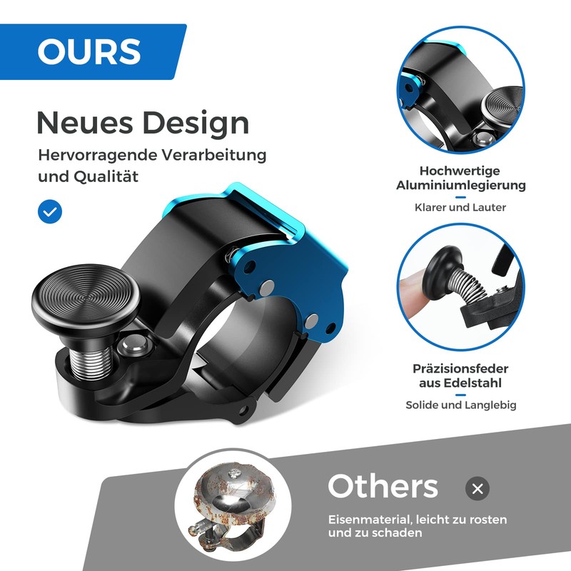 Bicycle Bell, Innovative Aluminium Alloy Mini Bell Bicycle 100 dB