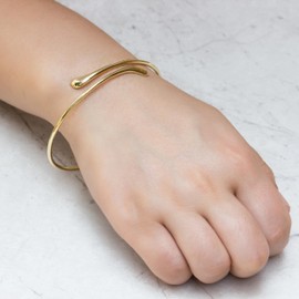 Philip Jones Gold Plated Teardrop Bangle