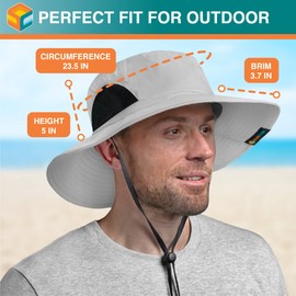SUN CUBE Sombrero de ala ancha para hombre y mujer, sombreros de pesca para hombre, protección solar UV, sombrero de cubeta de senderismo para mujer, al aire última intervensión, verano, safari,