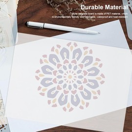 10Pcs Mylar Stencil Sheets, A4 Flexible Blank Templates PET Plastic Square Transparent Stencil Paper for DIY Stencil Cutting, Making Stencils Crafting