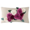KINGROSE 3D Flower Accent Throw Pillow Cover Handmade Pillow Case