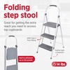 Rubbermaid 3 Step Folding Ladder, Steel Foldable Step Stool with