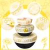 Yiyiring 6 Pcs Beeswax Bowl Covers Reusable Cloth Bowl Covers
