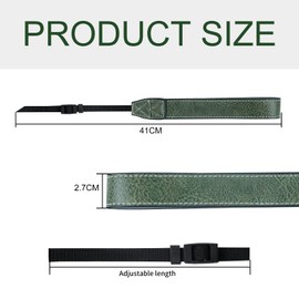Camera Hand Strap, Adjustable Camera Strap, Universal Camera Strap, Leather Camera Strap, Hand Strap, Camera Accessory for Most Cameras such as Sony, Canon, Nikon, Fuji (Brown and Green, Pack of 2),