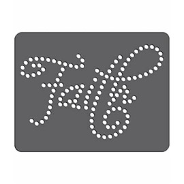 Rhinestone Genie Expression-Faith 5" Magnetic Rhinestone Template, Black