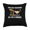 Incline Running Cardio Treadmill Workout Muscle Strength Throw Pillow