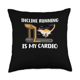 Incline Running Cardio Treadmill Workout Muscle Strength Throw Pillow