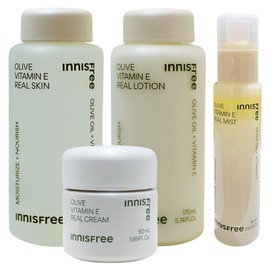 Innisfree Olive Vitamin E Real 4 types (skin + lotion + cream + mist) / 이니스프리 올리브 비타민 E 리얼 4종구성(스킨+로션+크림+미스트)