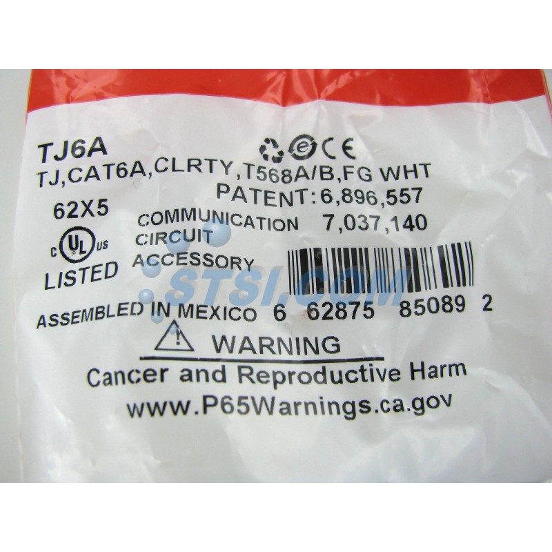 Ortronics Legrand Ortronics OR-TJ6A Clarity TracJack Cat6a Jack Module, Fog