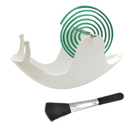 Snail Mosquito Coil Holder, Creative Citronella Spiral Holder Metal Coil Incense Burner Mosquito Coil Burner Home Desk Decor Gift(White)