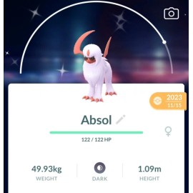 Pokémon Go Trade  Shiny Absol   (Read Description)