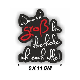 Wenn ich groß bin Smart Mini Shocker Hand Car Sticker Tuning OEM DUB Decal Sticker Bomb Bombing Fun W