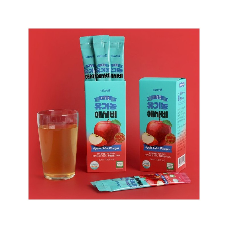 비웰 하루톡 유기농 애사비 14포 1박스 BiWell Harutok Organic Asabi