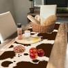 Brown Cow Skin Table Runners 70 inches Long Table Runner