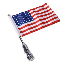 Espear 6 X 9'' American + Skull Flag + flagpole Flags Mount for Harley Honda Suzuki KTM Kawasaki (Small Than 1/2-inch Tour Luggage Rack Pack Motorcycle Flag)