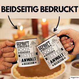 Trendation Lawyer Gift Funny Saying for Lawyer Gift Idea Best Lawyer in the World (Black)