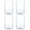 Skelang Clear Lip-less Glass Lamp Shade, Cylindrical Light Cover with